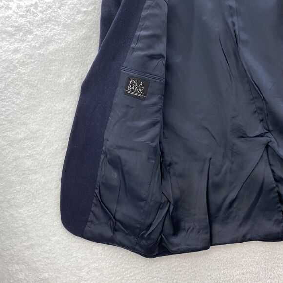 Jos A Bank 100% Camel Hair Blazer Men's 43R Blue Preppy American Academia Jacket - Picture 7 of 15